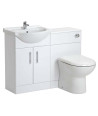 Veebath Linx Combination Bathroom Furniture inc. BTW Pan, Vanity Unit, 500mm WC Unit and Cistern