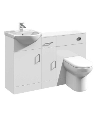 VeeBath Olen 1200mm Vanity Unit, Sink Vanity Unit with Soft-Close Doors, Durable & Compact Water Closet Unit