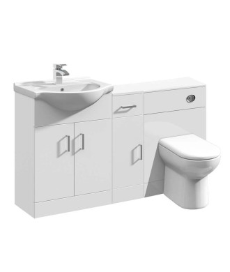 VeeBath Olen 1300mm Vanity Unit, Sink Vanity Unit with Soft-Close Doors, Durable & Compact Water Closet Unit