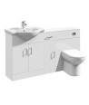 VeeBath Olen 1400mm Vanity Unit, Sink Vanity Unit with Soft-Close Doors, Durable & Compact Water Closet Unit