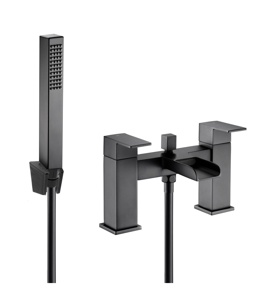 VeeBath Kinetic Square Waterfall Bath Shower Mixer Tap with Kit