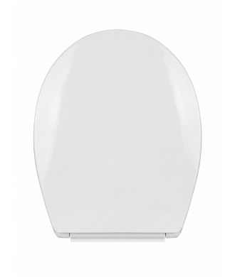VeeBath Standard Gloss White Soft Close Toilet Seat - Durable Universal Fit with Top-Fix Installation