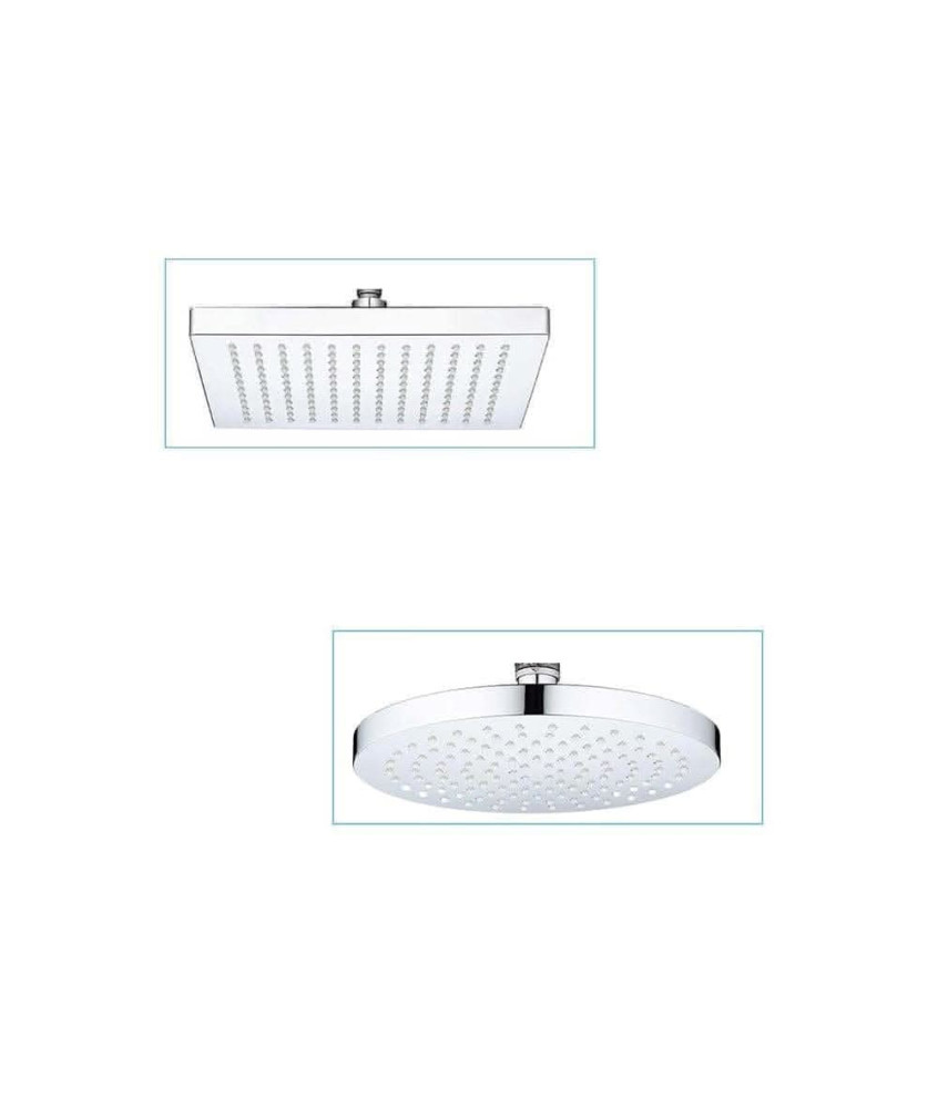 Shower Head Fixed Round Square Chrome 8inch Replacement Waterfall Shower Heads