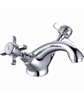 VeeBath Ripple Traditional Mono Basin Mixer Tap with Waste