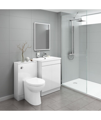 iBathUK Spectra LED Bathroom Mirror with Demister & Touchless Sensor - Silver