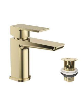 VeeBath Lagoon Soft Square Mono Basin Mixer Tap with Waste