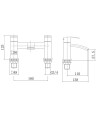 Trace Bath Filler Mixer Tap - Chrome