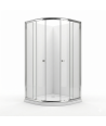 iBathUK Vesper 6mm Glass Sliding Door Quadrant Shower Enclosure - Chrome