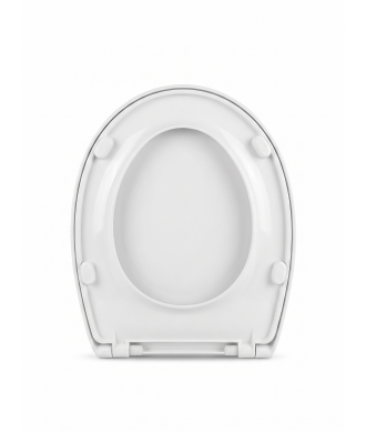 VeeBath Standard Gloss White Soft Close Toilet Seat - Durable Universal Fit with Top-Fix Installation