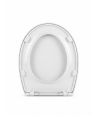 VeeBath Standard Gloss White Soft Close Toilet Seat - Durable Universal Fit with Top-Fix Installation