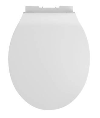 iBathUK Basics Soft Close Toilet Seat, Durable White Seat with Quick-Release Hinges for Quiet, Toilet Seats for Modern Bathroom