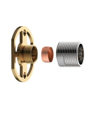 iBathUK Firmex Pair of Wall Mounting Bar Shower Valve Easy Fix Brackets Kit, Bar Shower Valve