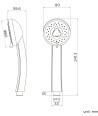 iBathUK Multi Function Shower Mixer Handset - Chrome