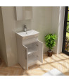 VeeBath Sphere Floorstanding Vanity Unit with Basin - Gloss White