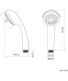 iBathUK Round Mixer Shower Handset - Chrome