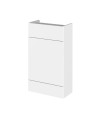 Hudson Reed Fusion Compact Floor Standing WC Unit without Basin, Modern Bathroom Cabinet in Gloss White Finish, 500mm