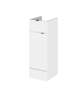 Hudson Reed Fusion Floor Standing Single Door and Drawer Unit without Basin, Modern Bathroom Furniture in Gloss White Finish,...