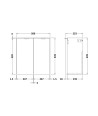 Hudson Reed Fusion Wall Hung 2 Door Vanity Unit without Basin, Modern Compact Bathroom Furniture in Anthracite Woodgrain Fini...