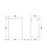 Hudson Reed Fusion Wall Hung 1 Soft Close Door Vanity Unit without Basin, Modern Compact Bathroom Furniture in Hacienda Black...