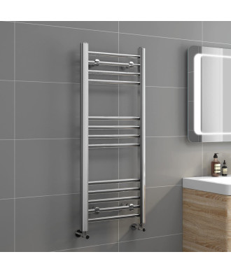 iBathUK Zypher Curved Heated Towel Rail Bathroom Radiator, Designer Radiator for Bathroom, Anthracite Grey, 1000 x 400mm