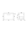 Hudson Reed Arno Wall Hung Vanity Unit, Durable Single Soft-Close Drawer with D-Shape Handle Vanity Unit for Modern Bathroom ...