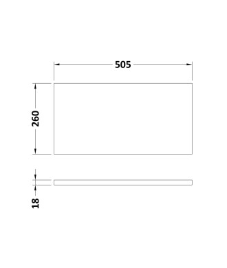 Hudson Reed Fusion WC Unit Worktop, Compact Durable Solid Surface Bathroom Countertop Designed for Modern Fitted Toilet Units...