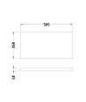Hudson Reed Fusion WC Unit Worktop, Compact Durable Solid Surface Bathroom Countertop Designed for Modern Fitted Toilet Units...