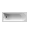 Nuie Barmby Eternalite Round Single Ended Straight Shower Bath, Traditional Freestanding Bath, White, 1800mm x 800mm