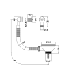 Nuie Fireclay Sinks Pull Out Basket Strainer Waste with Overflow, Kitchen Sink Waste Strainer, Brushed Brass, 90mm