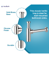 iBathUK Trapure Modern Round Solid Brass Basin Bottle Waste Trap, Sleek Chrome Sink Drain Kit